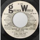 CARL CARLTON - NOTHIN' NO SWEETER THAN LOVE 7" (US PROMO - GOLDEN WORLD - GW-23)