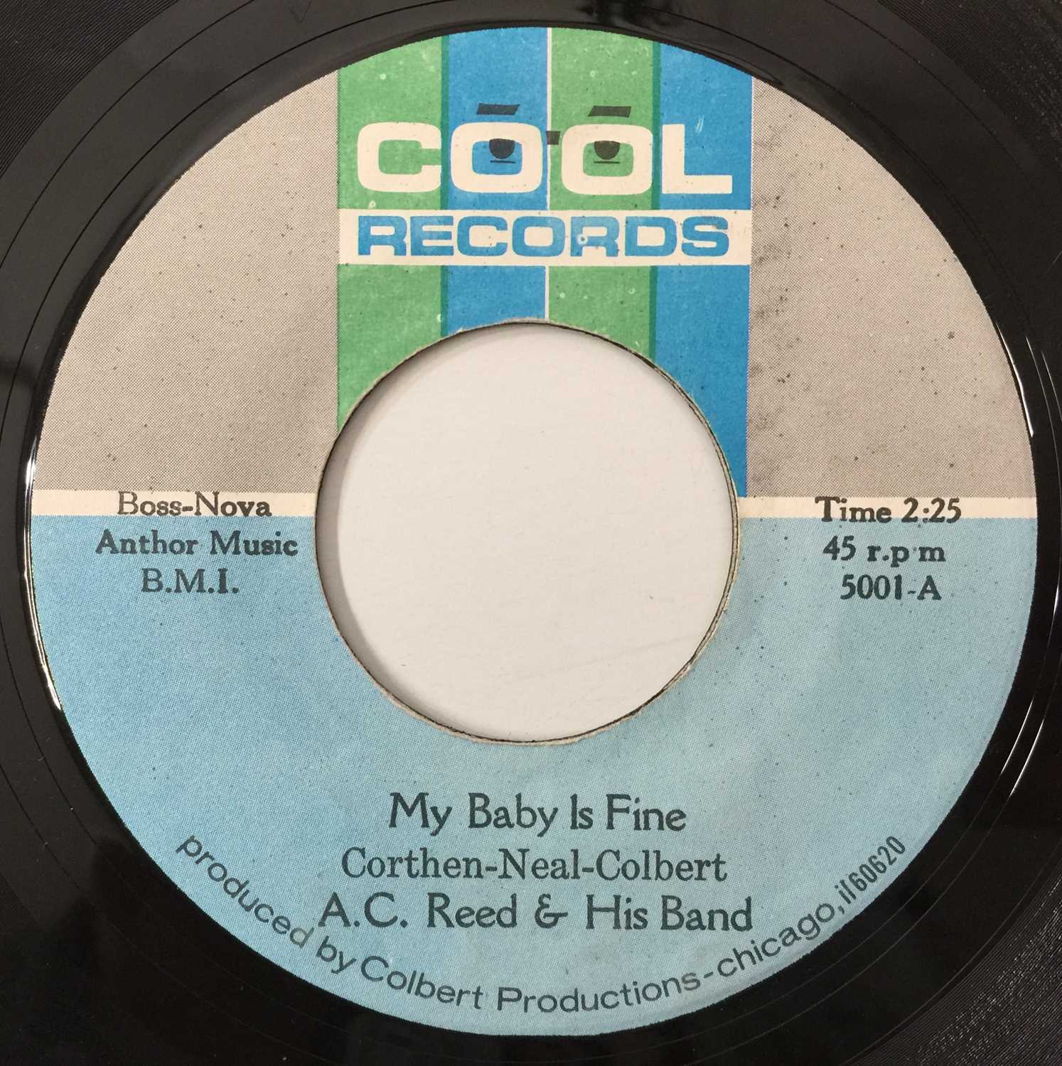 A.C. REED & HIS BAND - MY BABY IS FINE/ MY BABY'S BEEN CHEATING 7" (US - COOL RECORDS - 5001)