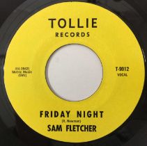 SAM FLETCHER - I'D THINK IT OVER/ FRIDAY NIGHT 7" (US STYRENE - TOLLIE - T-9012)
