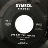 THE POETS - I'VE GOT TWO HEARTS/ I'M PARTICULAR 7" (US STOCK - SYMBOL RECORDS - 45-219)