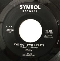 THE POETS - I'VE GOT TWO HEARTS/ I'M PARTICULAR 7" (US STOCK - SYMBOL RECORDS - 45-219)
