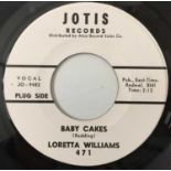 LORETTA WILLIAMS - BABY CAKES/ I'M MISSING YOU 7" (US PROMO - JOTIS - 471)