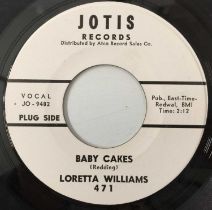 LORETTA WILLIAMS - BABY CAKES/ I'M MISSING YOU 7" (US PROMO - JOTIS - 471)