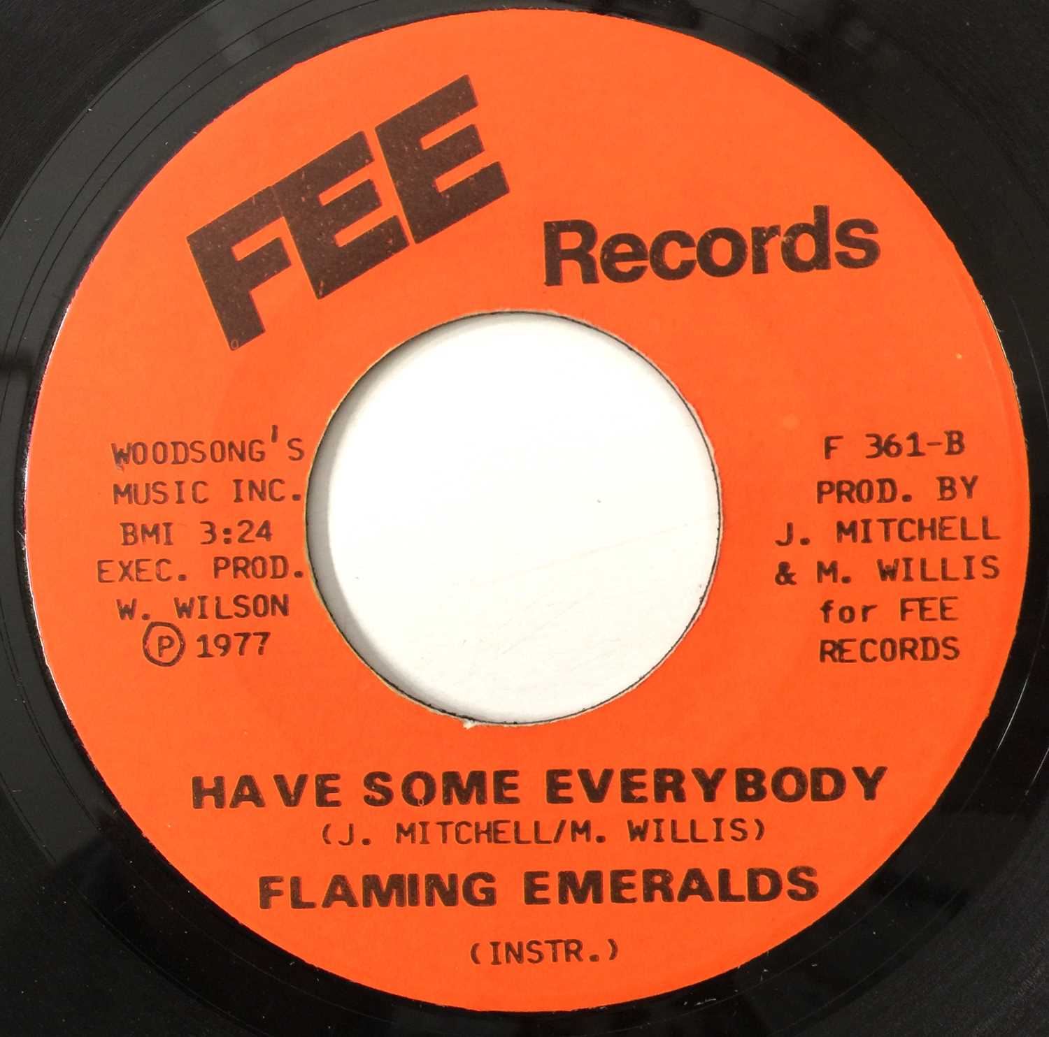 FLAMING EMERALDS - HAVE SOME EVERYBODY 7" (US STOCK - FEE RECORDS - F361) - Image 2 of 2