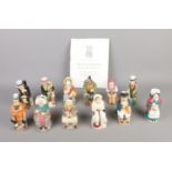 A complete 12 piece Charles Dickens Toby Jug collection from Wood & Sons Ltd.