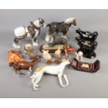 A quantity of animal figures to include Beswick, Border Fine Arts and Country Arts. Some examples