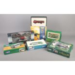 Corgi; eight assorted diecast vehicles, from 'Grey Green' coaches, 'The Aviation Archive' and '