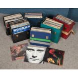 Six record cases containing LP and 12inch single records. Including White Snake, Twisted Sister,
