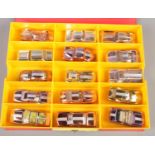 An Aurora Cigar Box with contents of Cigar Box Speedline cars. Including Porsche 304, McLaren