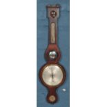 A Bernasconi mahogany banjo barometer.