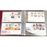 An album of Royal Mail first day covers. Including Pink Floyd, David Bowie, Star Wars, Marvel, etc.