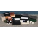 A large assortment of jewellery, sunglasses and display boxes. To include Prada, Chanel, French