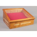 A Vintage Henri Wintermans Dutch Cigar case, with drawer to the rear (33cm x 29cm).