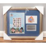 A framed limited edition Paddington Bear display commemorating the 50th anniversary of the
