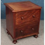 A Victorian mahogany commode. Stamped for J&L Trueman.