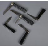 Five pocket knives. Including Rodgers, GPO, Venture H.M Slater, etc. CANNOT POST OVERSEAS.
