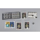 A quantity of Royal Mint commemorative coins including Alphabet 10ps, World Savers Medals,