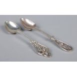 Two silver Arts & Crafts style spoons. Total weight: 29.3g