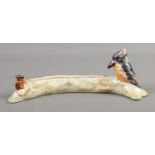 A Kookaburra posy log, produced by Shorter & Son, Staffordshire. 28cm long.