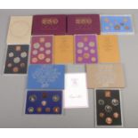 Six Coinage of Great Britain and Northern Ireland coin sets. Including Royal Mint examples, etc.