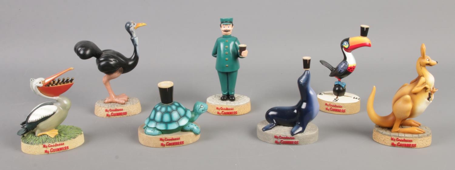 A set of seven boxed Enesco Guinness advertising figures, each on 'My Goodness My Guinness' base. To - Image 2 of 2