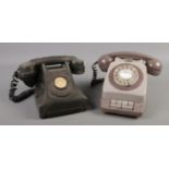 Two vintage receiver telephones, comprising of 'Eggboro Crossing' and G&C examples. Small crack to