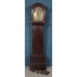 A twin weight longcase clock for restoration, with Roman Numeral dial marked for Abraham Ian