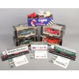 A box of diecast vehicles. Including Eddie Stobart Collection, boxed Miasto examples, etc.