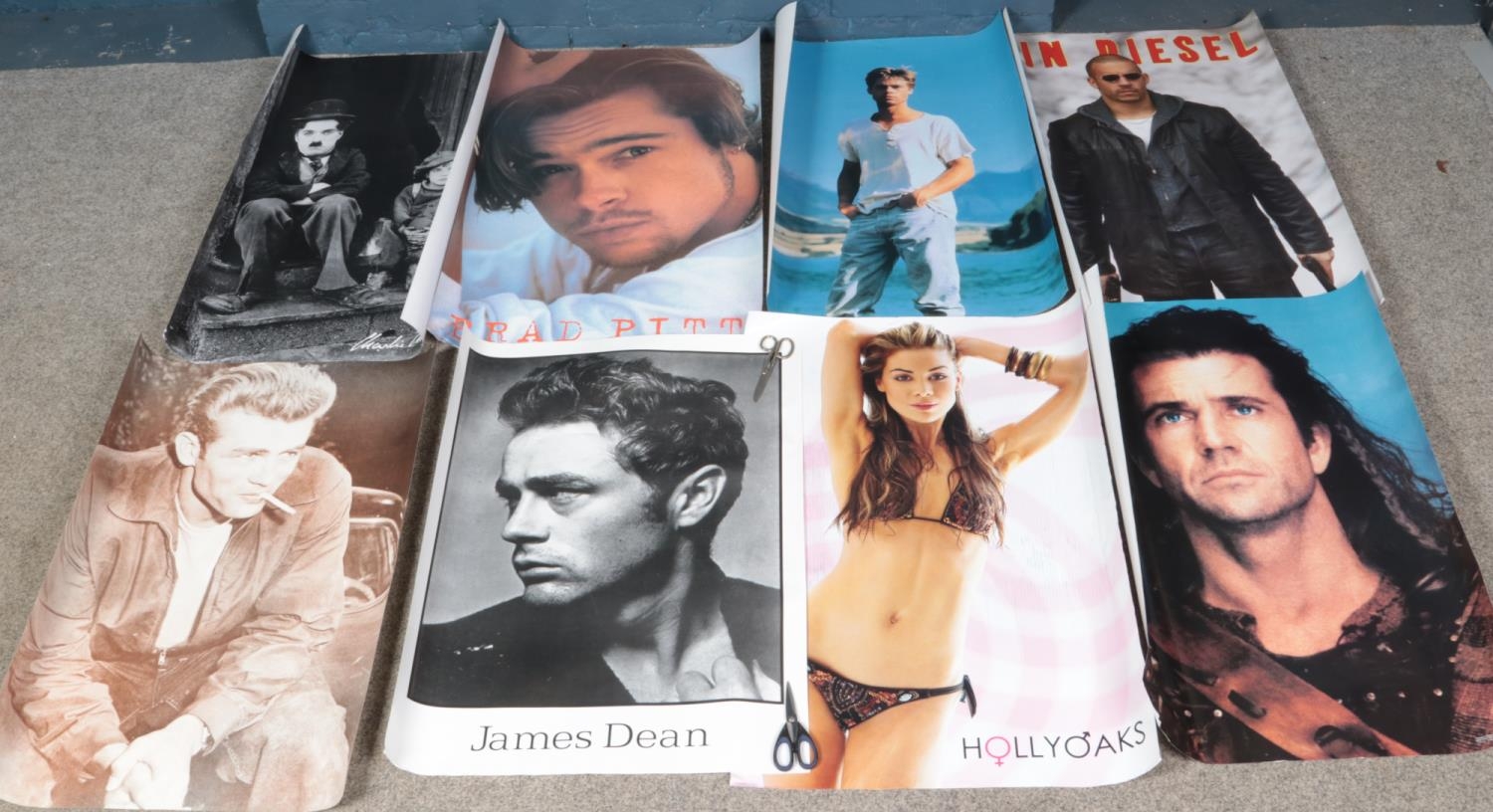 A quantity of mostly film star posters. Including Vin Diesel, Matt Damon, Brad Pitt, etc. - Image 2 of 3