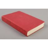 A 1940 German transcript edition of Mein Kampf with red cloth covers and inside cover with printed