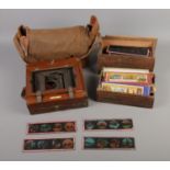 A quantity of Magic Lantern slides including Heroes of the Victoria Cross, Dogs of St. Bernard,