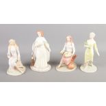 A set of four Franklin Mint figures depicting the four seasons.