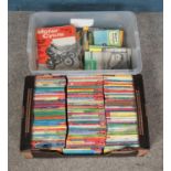 Two boxes of Ladybird books and Transport Magazines including Dick Whittington, Oliver Twist,