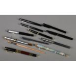 A collection of fountain pens. Includes Luoshi 530, Zhenhao, Hero etc.