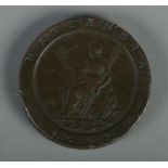 A 1797 George III wheel penny.