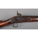 A 19th century two band muzzle load percussion rifle. CAN NOT POST