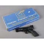 A Webley Tempest .22cal air pistol with box. CANNOT POST OVERSEAS