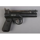 A Webley Junior MK II 0.177cal air pistol. CANNOT POST OVERSEAS Black coating flaking from body,