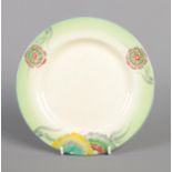 A Wilkinson Ltd Clarice Cliff side plated decorated in the Honeydew design. Diameter 20cm.