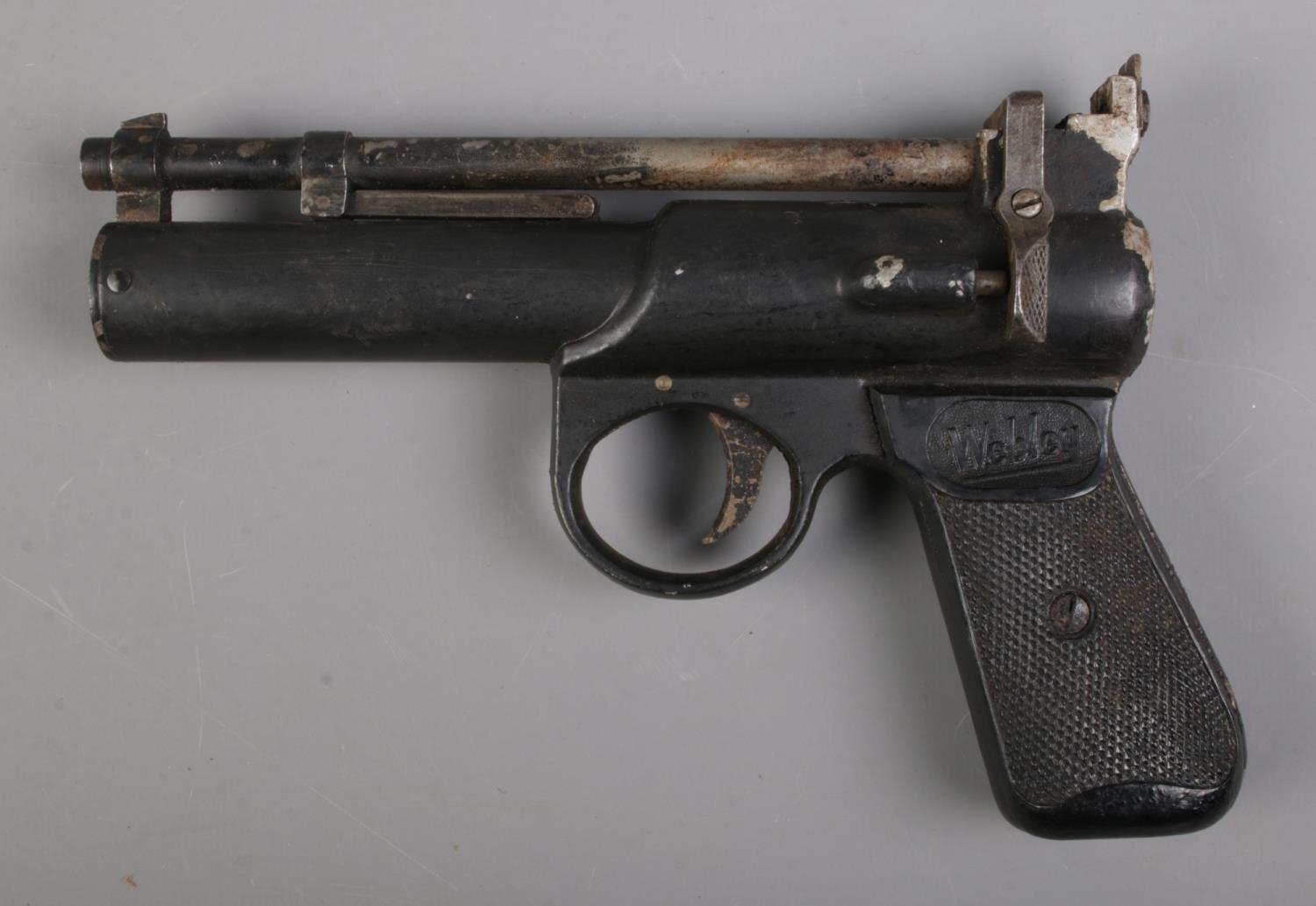 A Webley Junior MK II 0.177cal air pistol. CANNOT POST OVERSEAS Black coating flaking from body, - Image 2 of 2