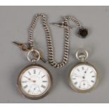 A silver cased Fattorini & Sons of Bradford pocket watch. Case numbered 26355, on a hallmarked