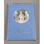 Franklin Mint; A Limited Edition Egyptian/Israeli Peace Treaty Eyewitness Medal struck in sterling