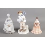 Two Coalport figures including limited edition The Boy (2800), Hannah and one other figure.