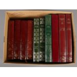 A box of books. Includes Charlotte and Emily Bronte, HG Wells, Graham Greene and William
