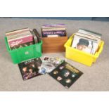 Three boxes of LP records. Includes Queen, The Rolling Stones, Bob Dylan etc.