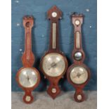 Three early twentieth century banjo barometers, for restoration. Includes D. Fagioli example.