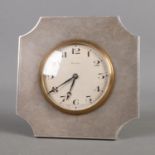 A silver mounted art deco style 8 day clock. Marked B.M.C Ld, working.