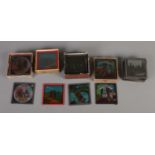 Five sets of Magic Lantern slides including A Country Courtship, Sweep and Whitewasher, Chase the