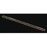 A 9ct Gold necklace chain. Stamped 375 and Italy to clasp. Length unclasped: 56cm. Total weight: