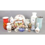 A good collection of ceramics. Includes Poole, Aynsley, Beswick, Wedgwood, Royal Doulton etc.